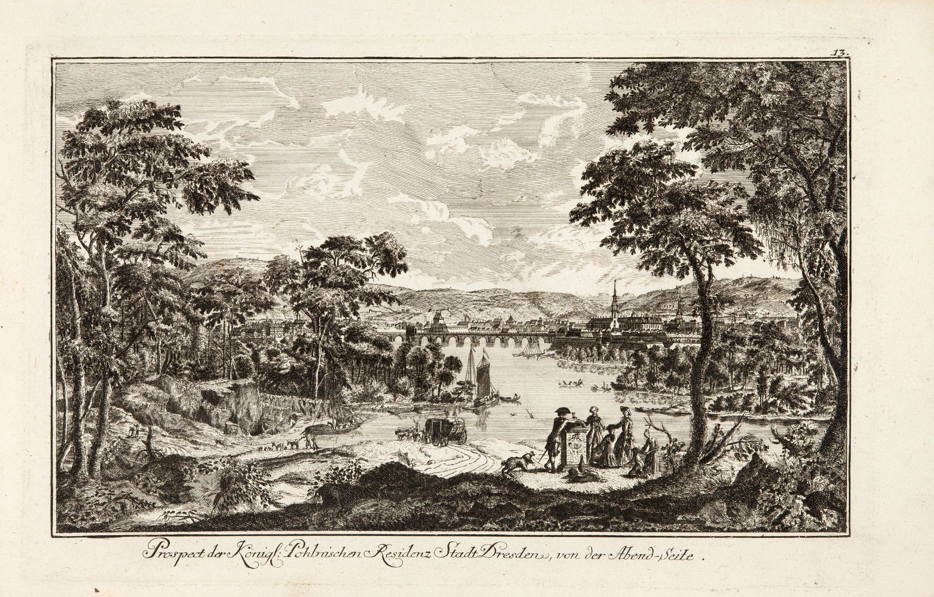 J. D. Schleuen, Prospecte. Album mit Ansichten von Berlin, Breslau, Dresden etc. Um 1750. - Bild 5 aus 6