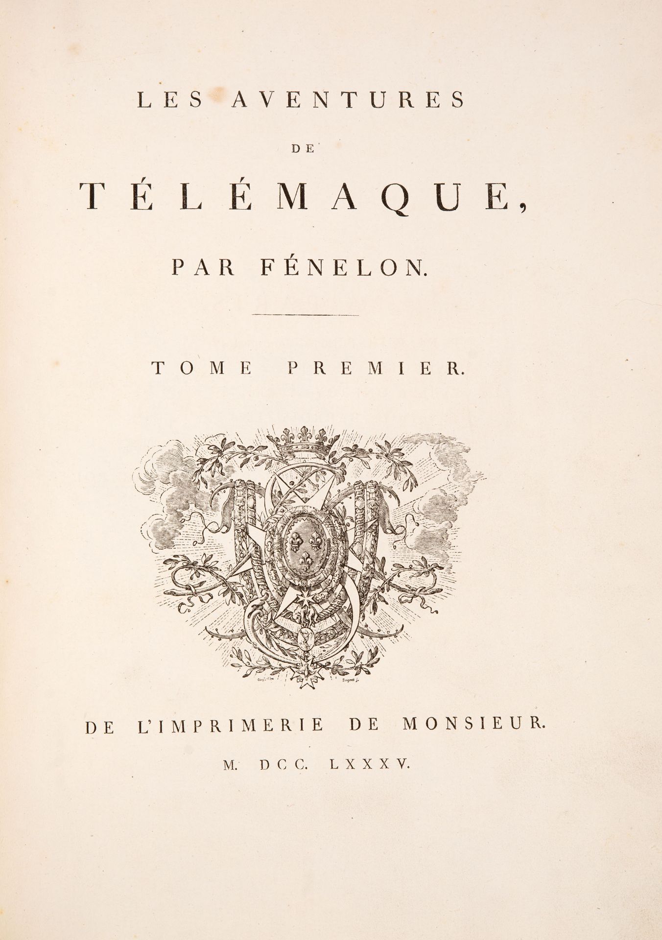 F. Fénélon, Les aventures de Télémaque. 2 Bände. Paris 1785