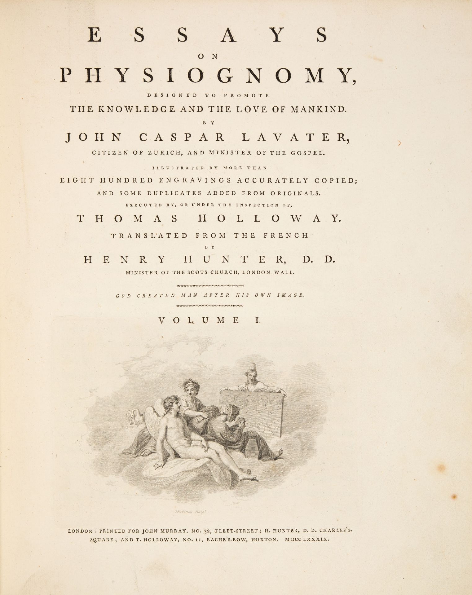 J. C. Lavater, Essays on Physiognomy. 5 Bde. Ldn 1789-98.