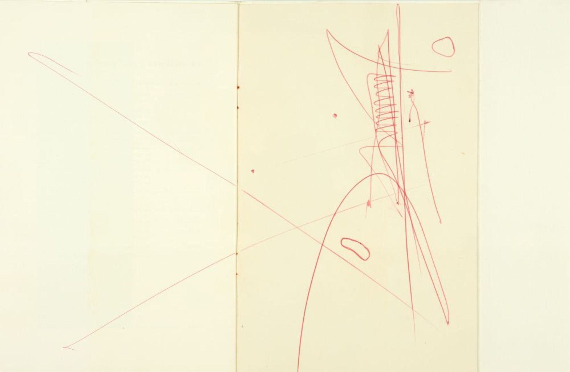 Georges Mathieu. Ausstellungskatalog mit Kugelschreiberzeichnung. 1959. Signiert. - Bild 4 aus 4