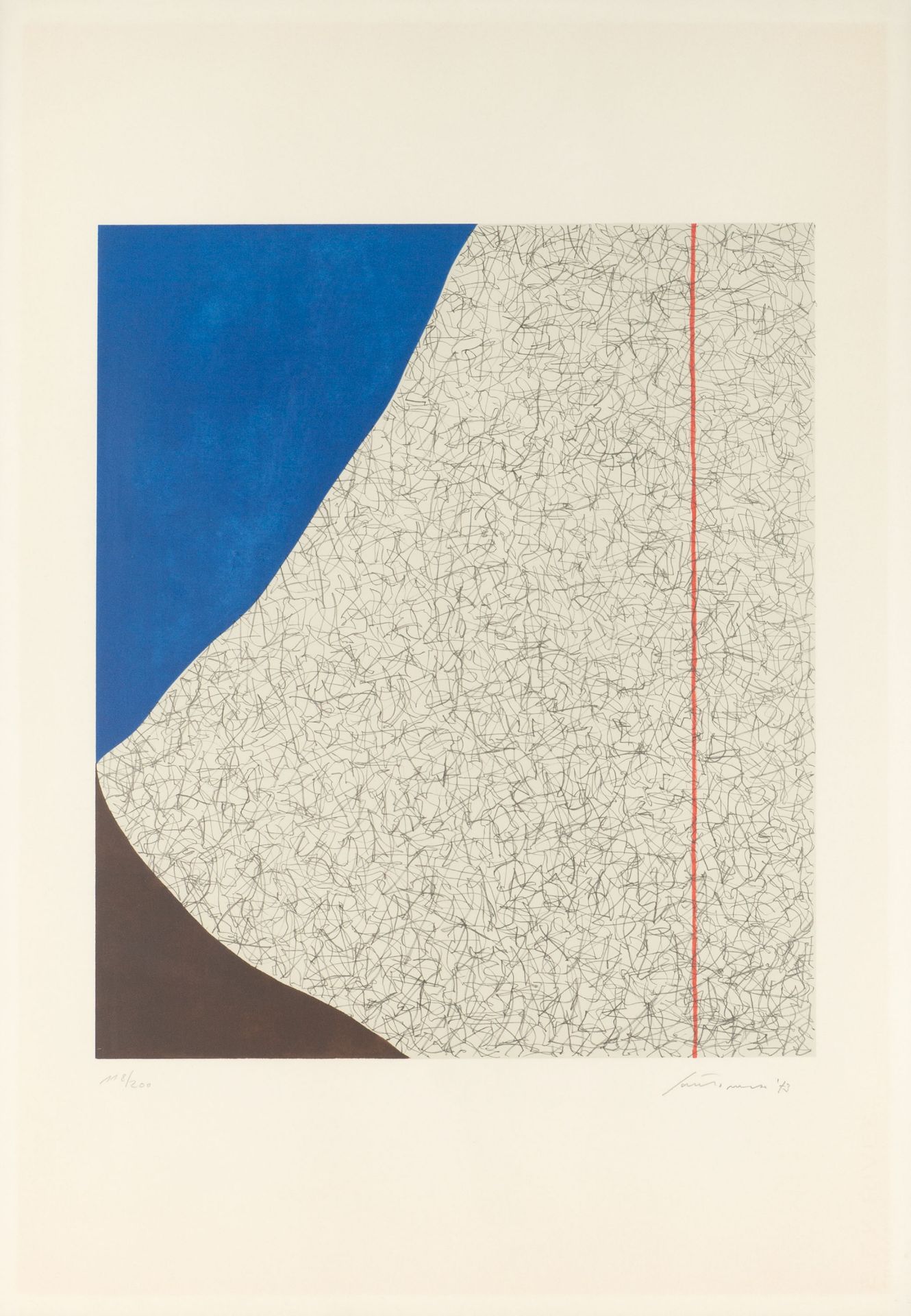 Giuseppe Santomaso. Ohne Titel 1965 / Ohne Titel 1973. 2 Blatt Farblithographien. Jeweils signiert.  - Bild 2 aus 2