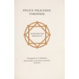 F. Feliciano Veronese, Alphabetum Romanum. Bodoni-Druck 1960. - Ex. 91/160.