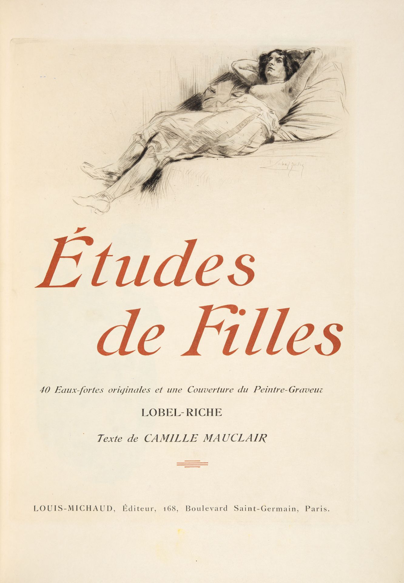 C. Mauclair / Lobel-Riche, Études de filles. Paris 1910. - Ex. 54/73, - Bild 2 aus 4