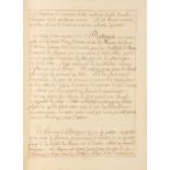 Voyage d'Italie. Handschriftlicher Reisebericht in französischer Sprache. Um 1800.