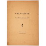 Crew-Liste. Seeoffizier-Jahrgang 1895. Typoskriptdruck, nie im Handel. Um 1935.