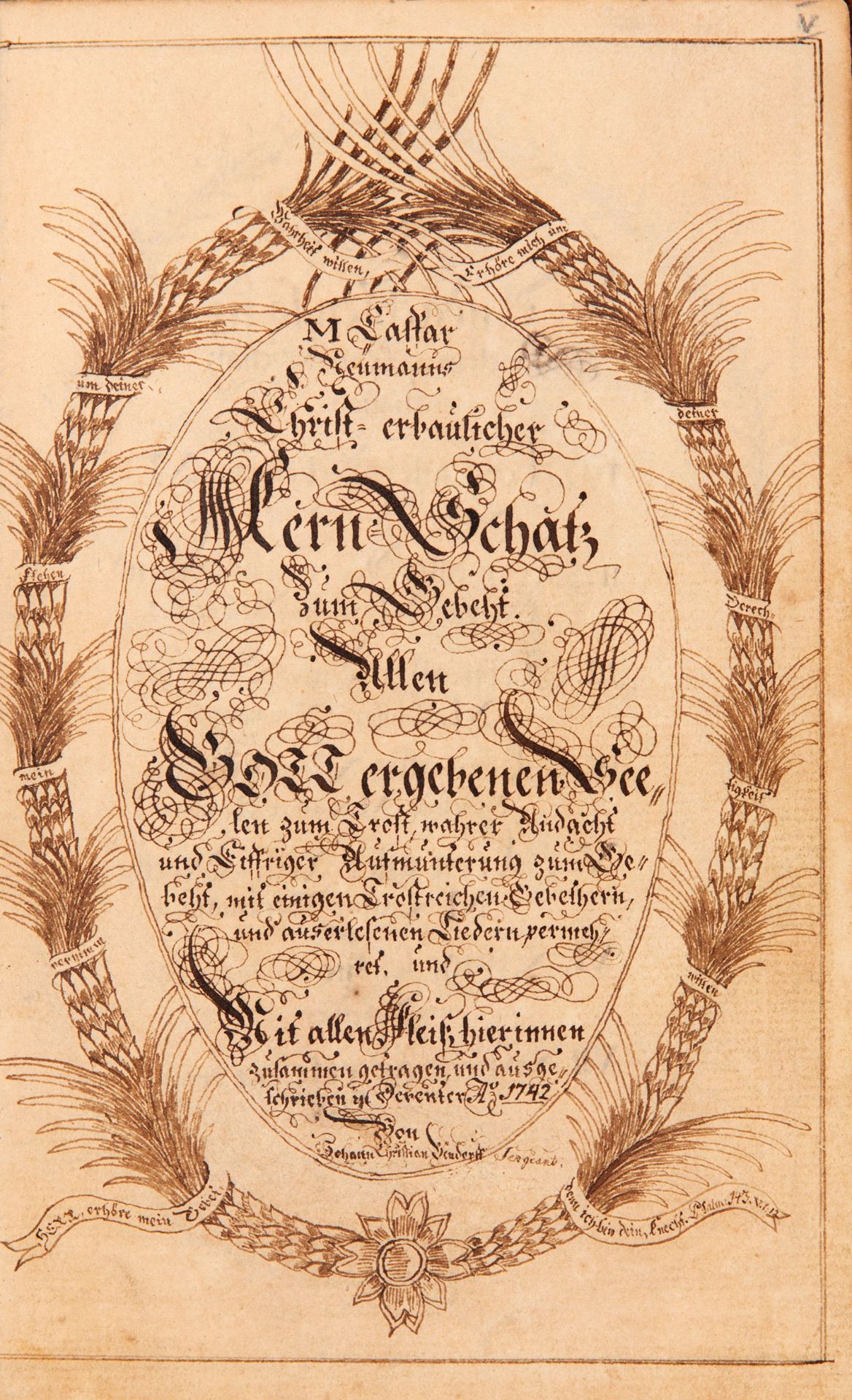 C. Neumann, Christ-erbaulicher Kern-Schatz. Handgeschriebenes Gebetbuch von J. C. Beudorff. Deventer