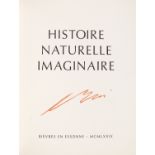 H. de Montherlant / H. Erni, Histoire naturelle imaginaire. Bièvres en Essone 1979. - Ex. 207/250 mi