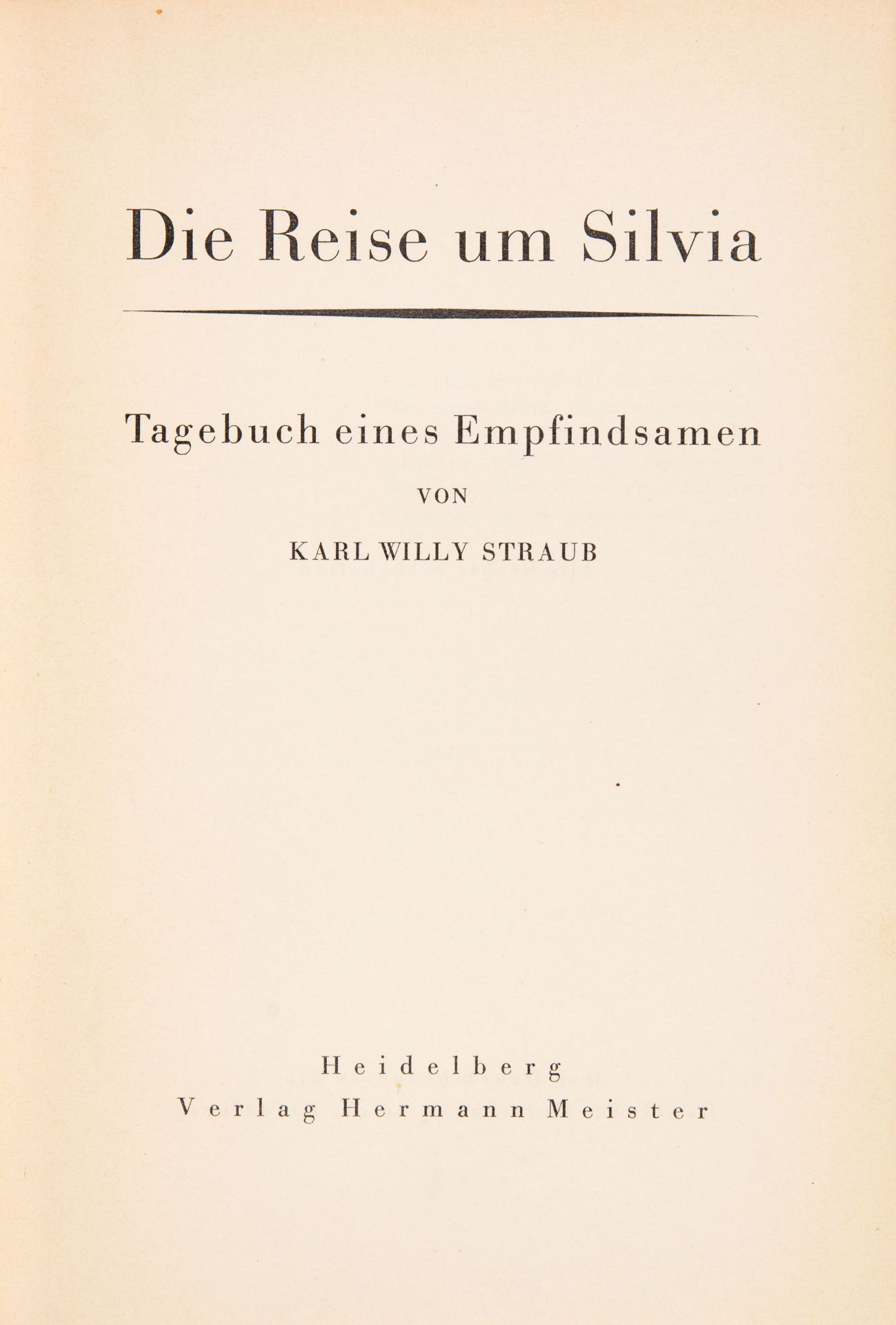 H. Meister Verlag Heidelberg. 3 Bde v. P. Mayer, K.W. Straub und D. Kosztolanyi. 1924-1913.