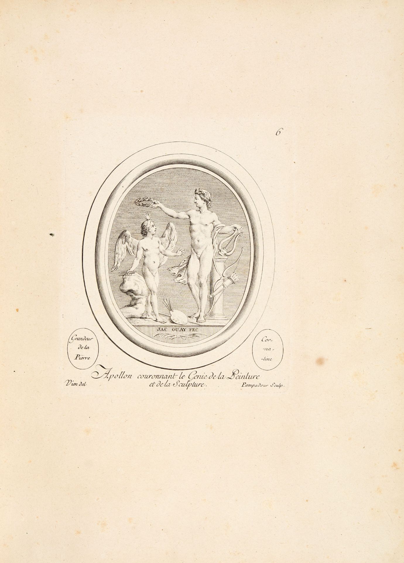 J. A. Poisson Marquise de Pompadour, Suite d'Estampes gravées ... de Guay Graveur du Roy. Paris 1782 - Bild 3 aus 4