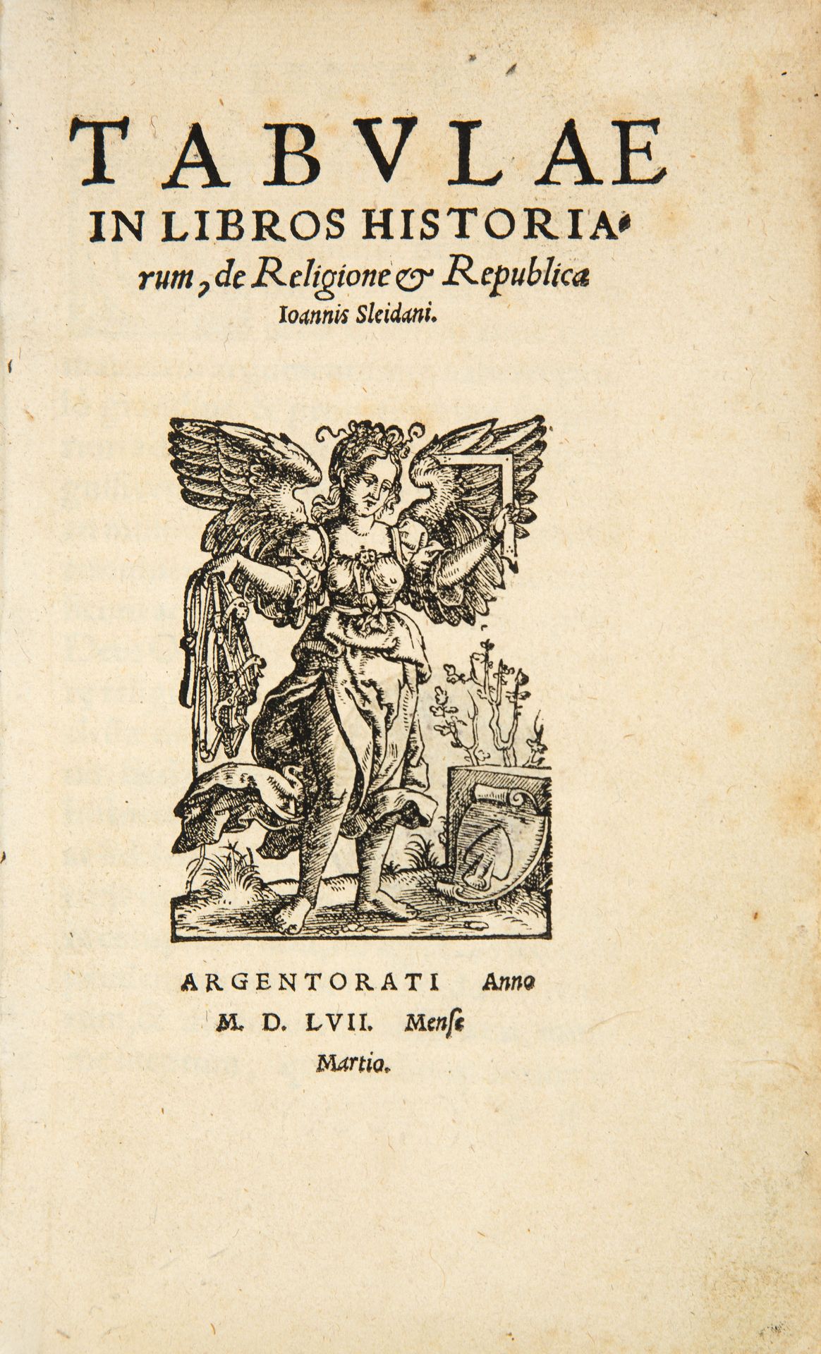 J. Sleidanus, Tabulae in libros historiarum. Straßburg 1557.