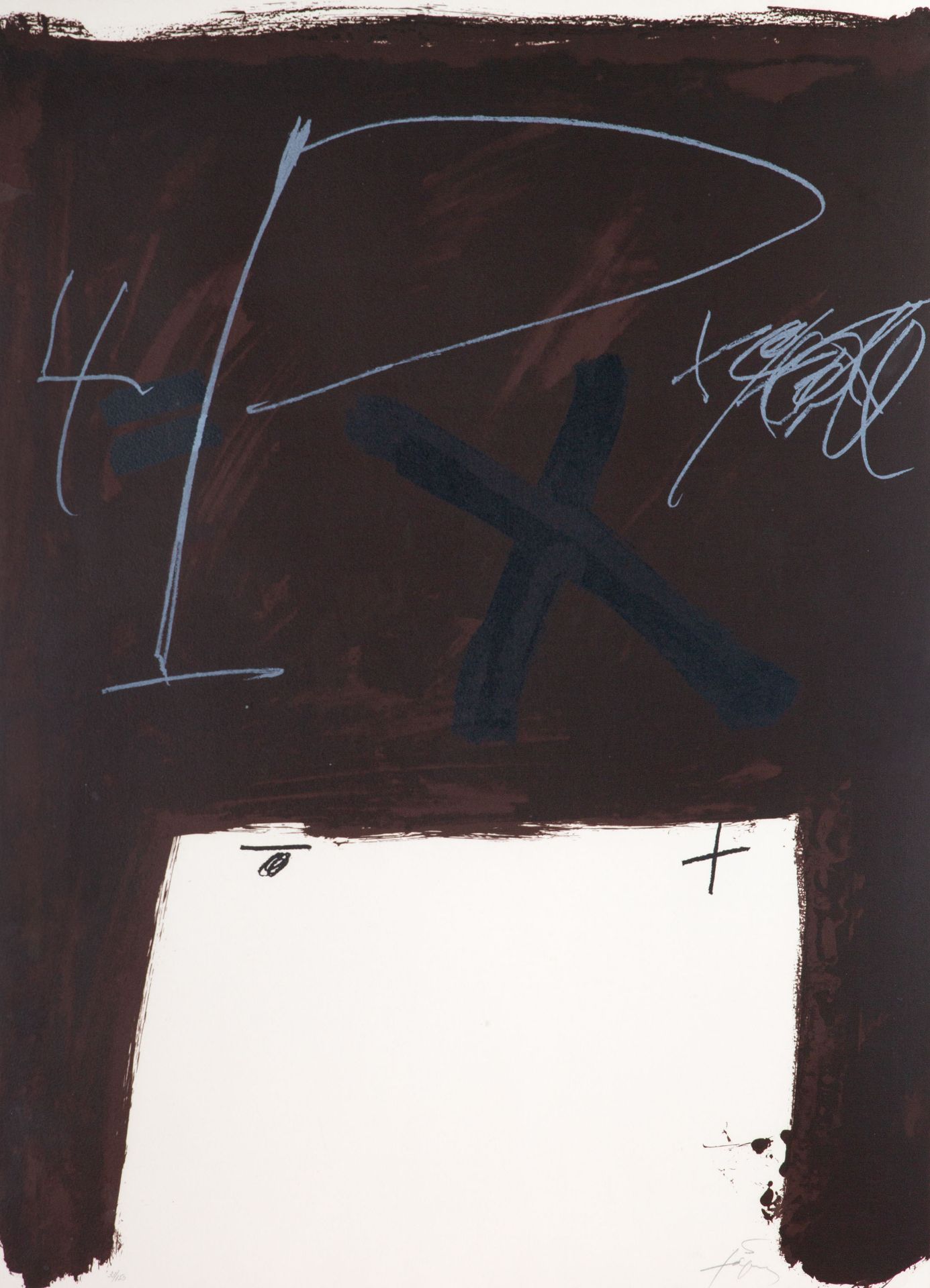 Antoni Tàpies. Ohne Titel (aus: Berlin-Suite). 1974. Farblithographie. Signiert. Ex. 33/150. Galfett