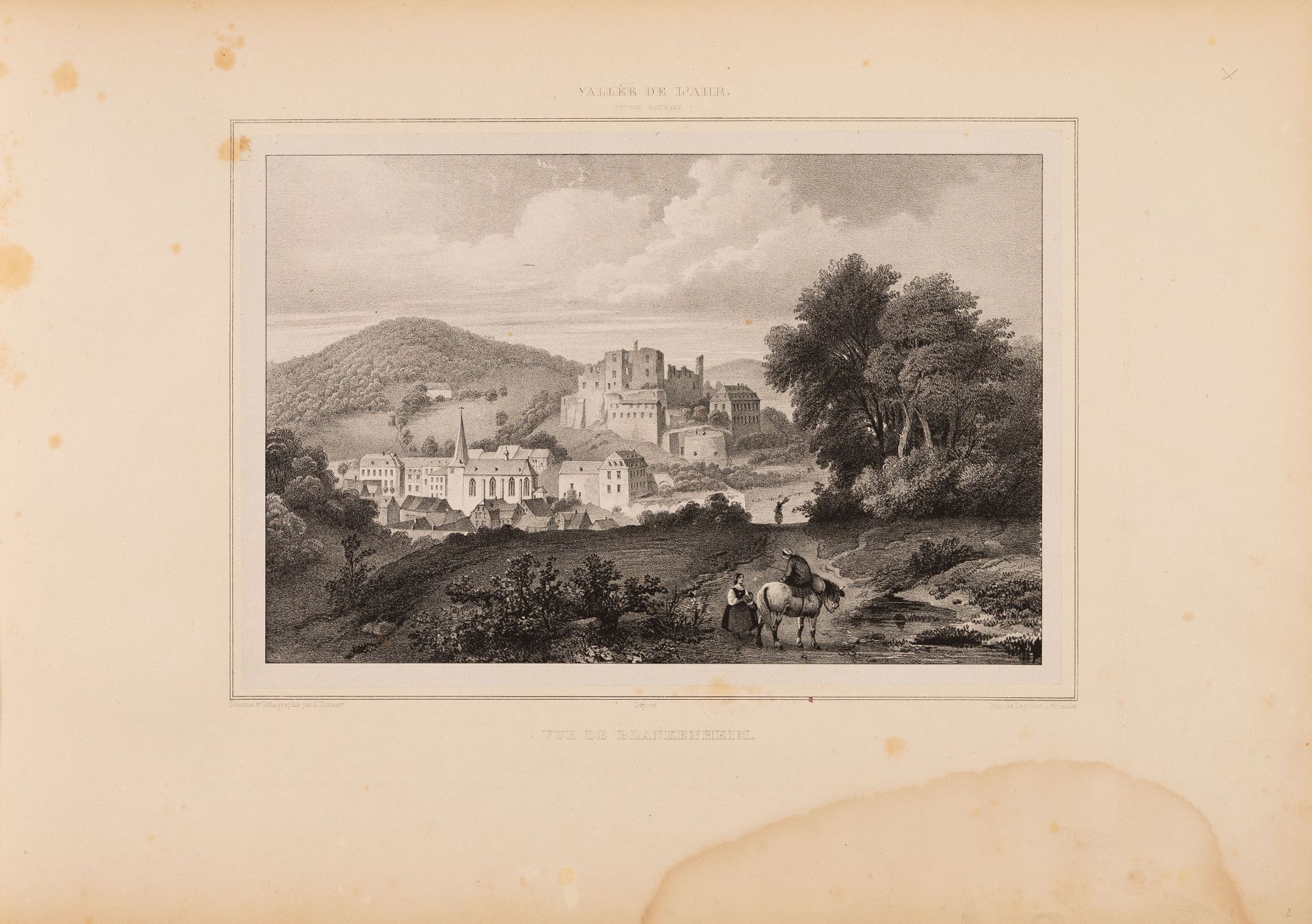 J.-N. Ponsart, Vallée de l'Ahr. Brüssel ca. 1839. + Dazu: Das Ahrthal in zwölf der vorzüglichsten An - Bild 2 aus 3