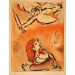 Marc Chagall. Le Visage d'Israel (aus: Dessins pour la bible). 1960. Farblithographie. Signiert. Ex.