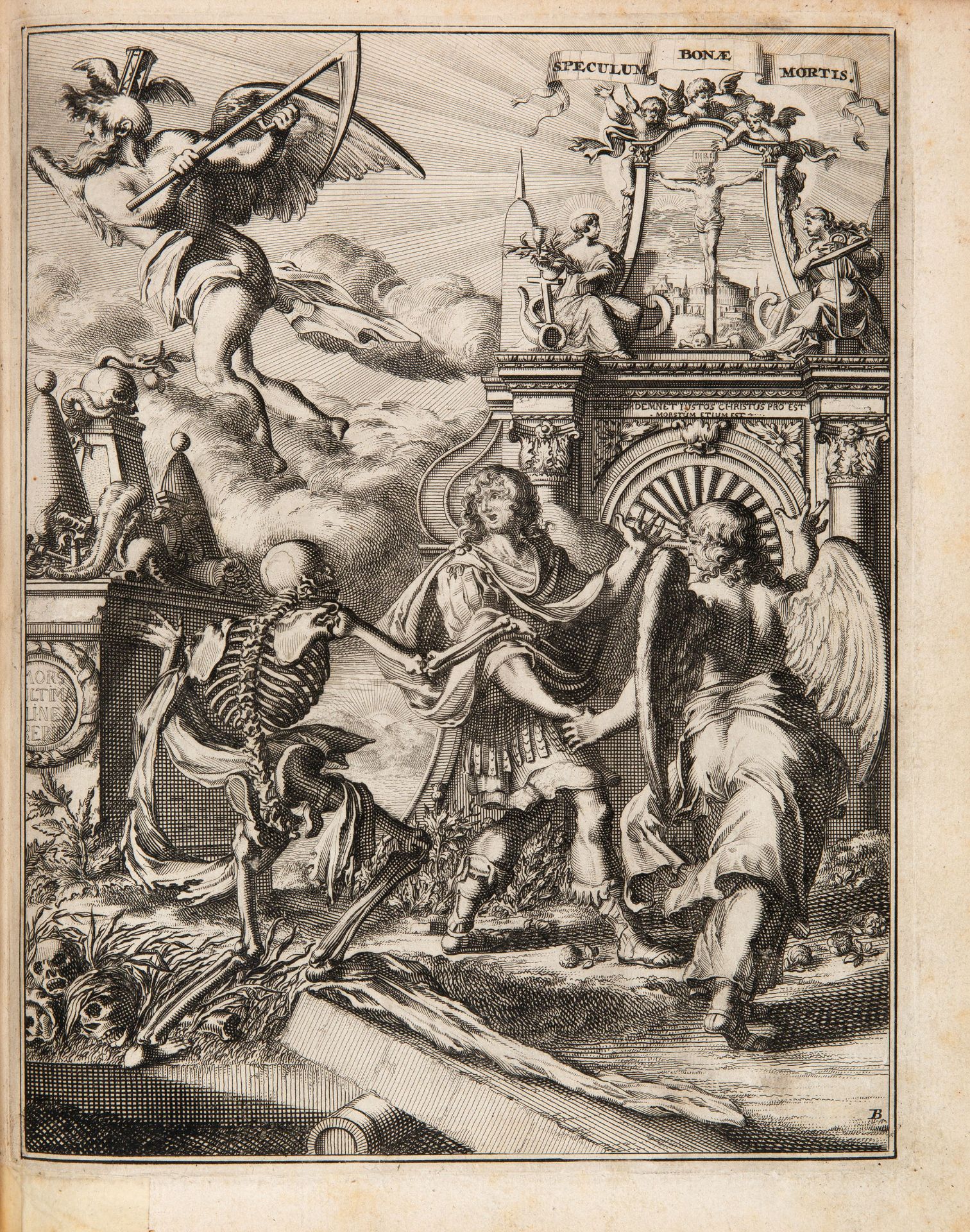 D. Chertablon de la Vigne, La maniere de se bien preparer a la mort. Antwerpen 1700. - Image 3 of 5