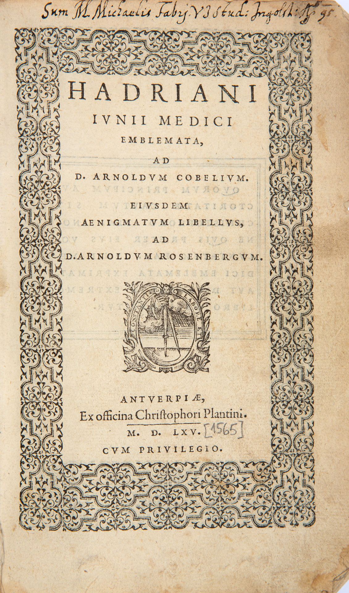 H. Junius, Emblemata. Antwerpen: Plantin 1565.