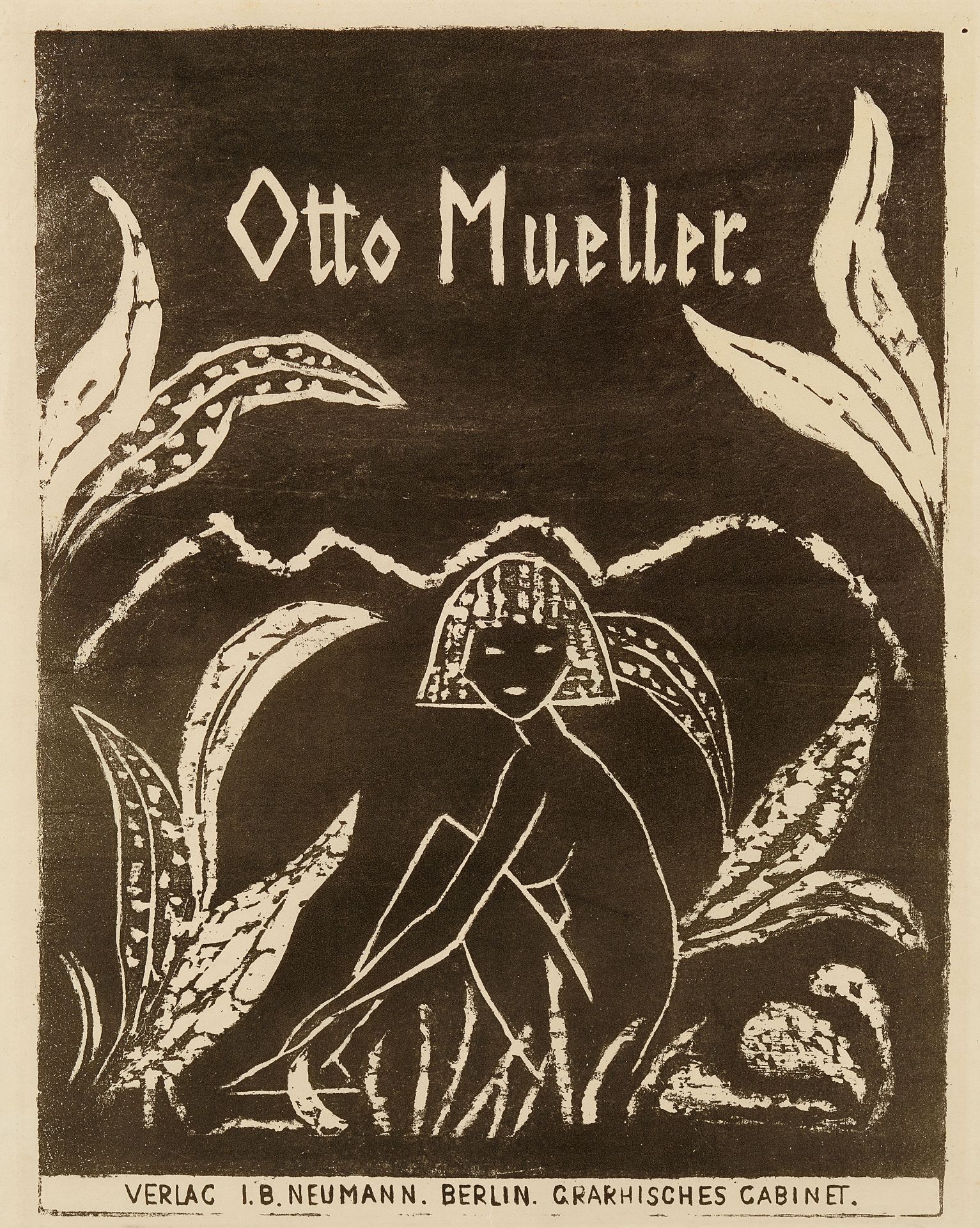 Otto Mueller. Titelblatt - Otto Mueller - für I.B. Neumann. 1922. Lithographie. Eines von 20 Ex. Kar