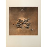 Takashi Asada. Des Pierres / Paysage lunaire. 2 Blatt Farbradierungen. Signiert. Ex. 13 bzw. 61/99.