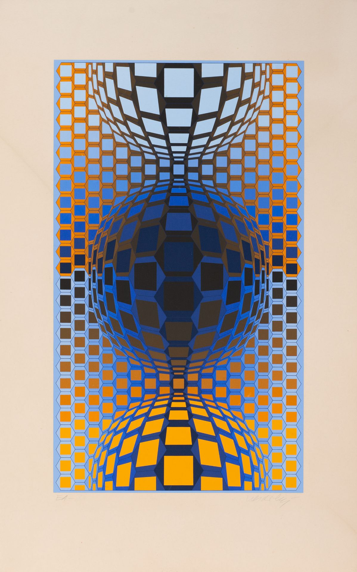 Victor Vasarely. Ohne Titel. Farbserigraphie. Signiert. Ex. E.A.