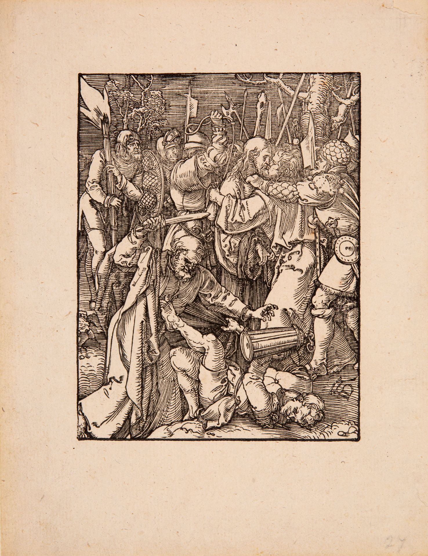 Albrecht Dürer. Gefangennahme Christi. Um 1509. Holzschnitt aus der kleinen Holzschnitt-Passion. Med