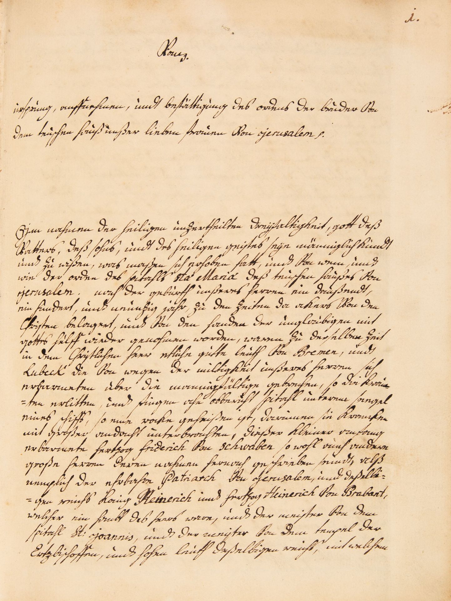 F. N. Frhr. v. Kolff v. Vettelhoven u. Hausen, Handschrift. 1753.