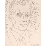 Pablo Picasso (nach). Portrait de Frederic Joliot-Curie. 1959. Offset-Lithographie. Signiert. Ex. 99