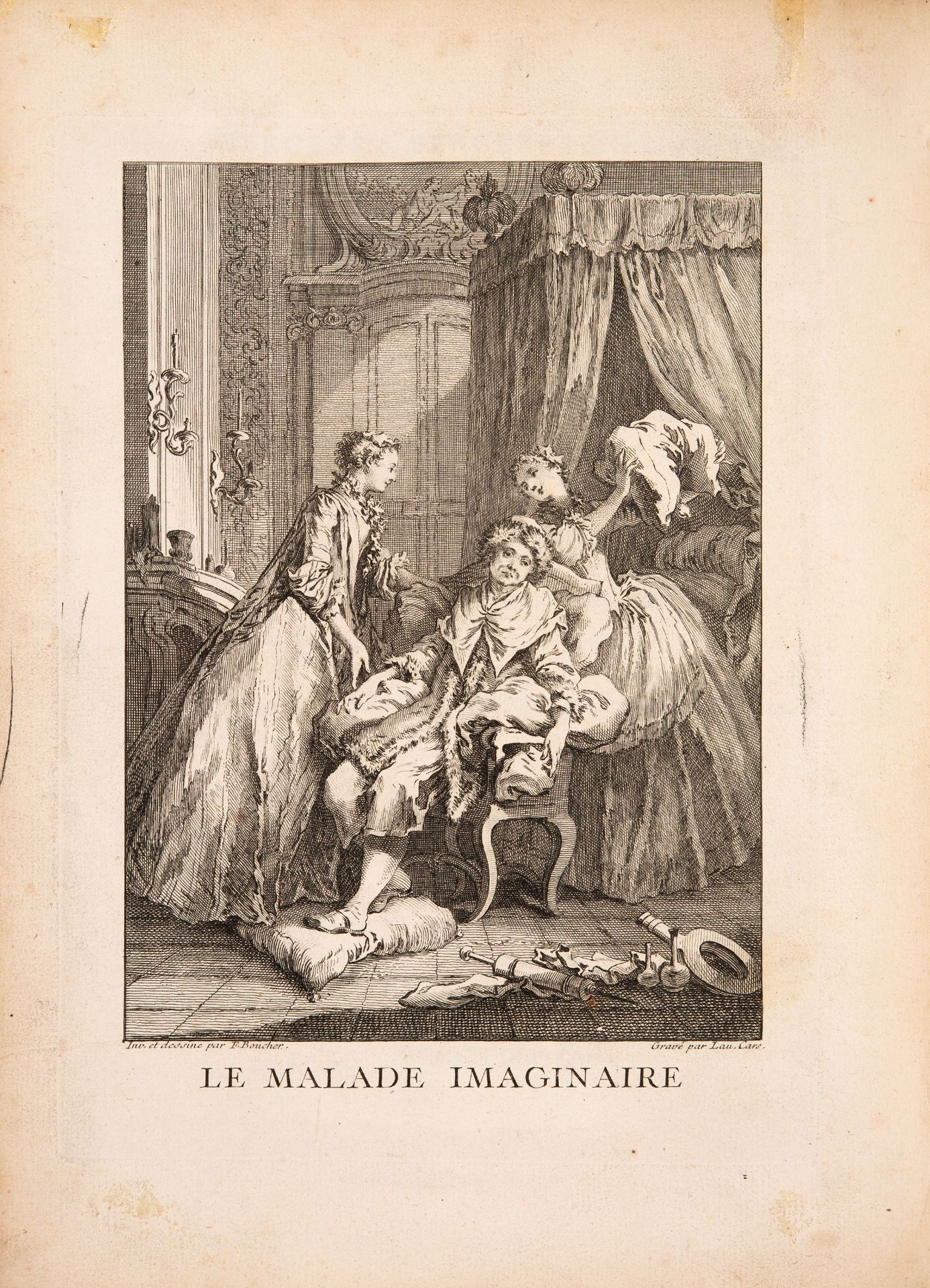 J. B. P. de Molière, Oeuvres. Nouv. éd. 6 Bde. Paris 1734. - Bild 3 aus 4