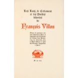 F. Villon / H. Paul, Oeuvres. Paris 1922. - Ex. 914/967.