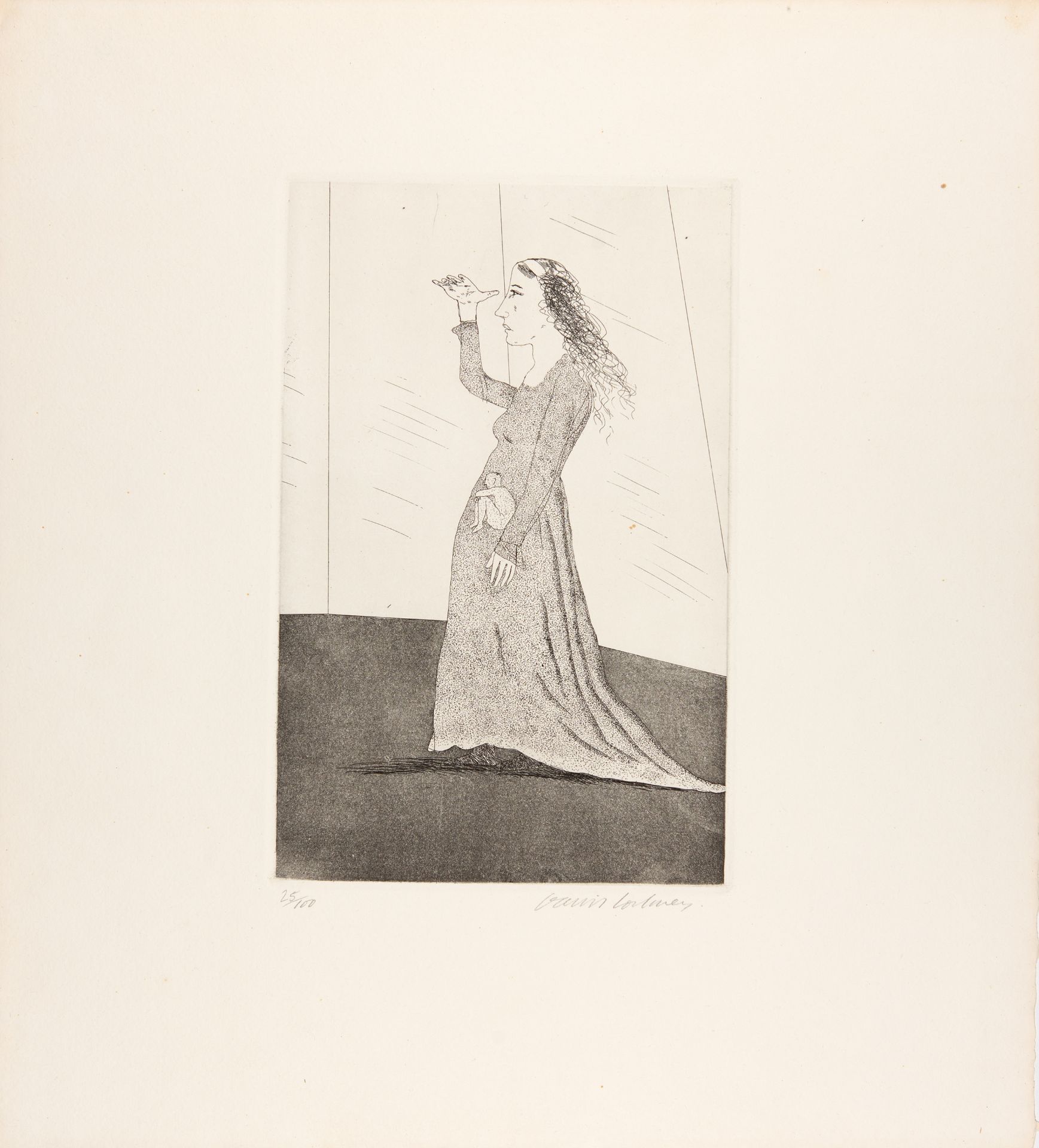 David Hockney. The princess searching (aus: illustrations for six fairy tales from the Brothers Grim