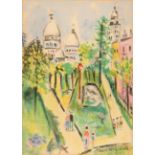 Maurice Utrillo. Le Sacré Coeur. 1955. Farblithographie. Im Stein signiert.