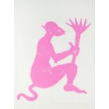 Jörg Immendorff. Maleraffe (Rosa). 1995. Lithographie. Signiert. Ex. 5/8. Reifenscheid/Geuer 1995.9.