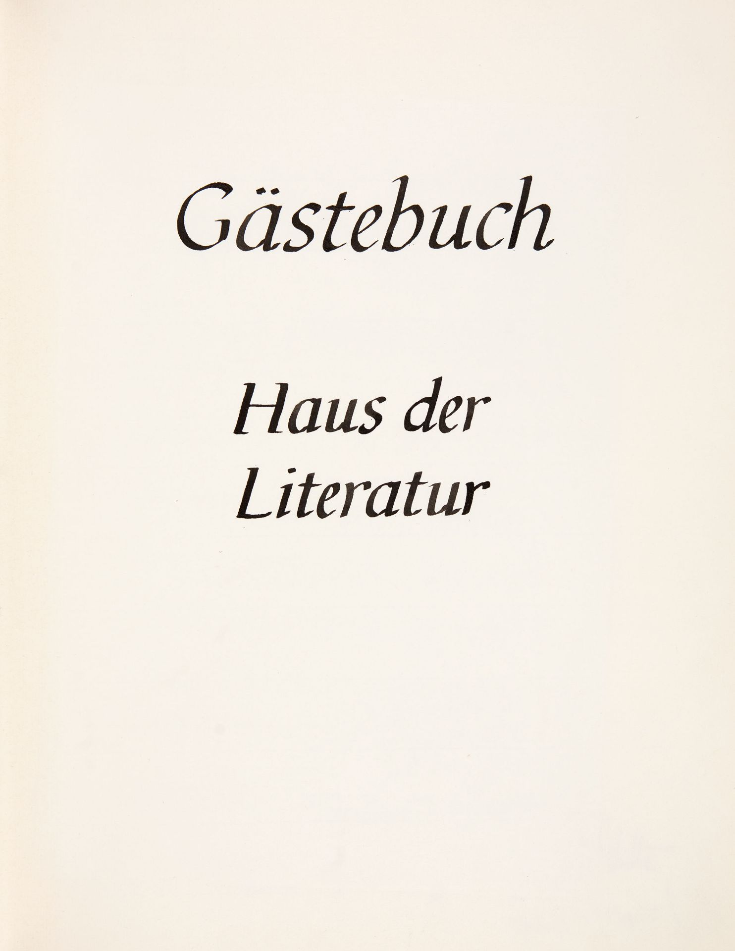 Gästebuch des Literaturhauses Darmstadt 1995-2009.