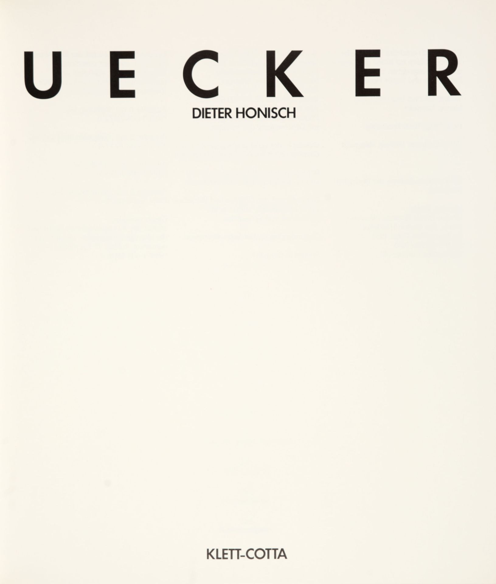 D. Honisch, Uecker. 1983. - Ex. 19/75 mit 4 Prägedrucken. - Image 2 of 2