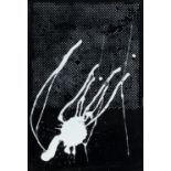 Sigmar Polke. Ohne Titel (Griffelkunst 1989). Siebdruck in Weiß auf schwarzem Velourpapier. Signiert