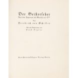 F. v. Schiller / E. Oppler, Der Geisterseher. Bln 1922. - Ex. 31/100.