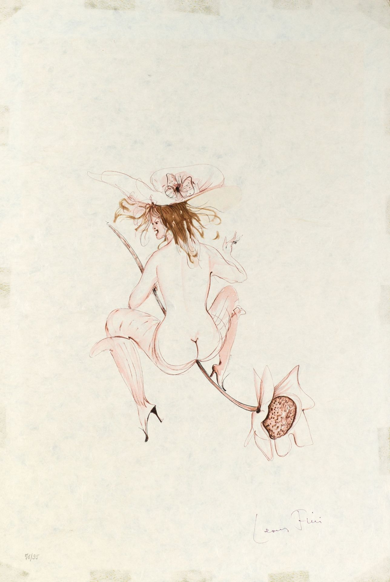 Leonor Fini. Ohne Titel. 2 Blatt Farblithographien. Signiert. Ex. 123/185 bzw. Ex. 76/95.