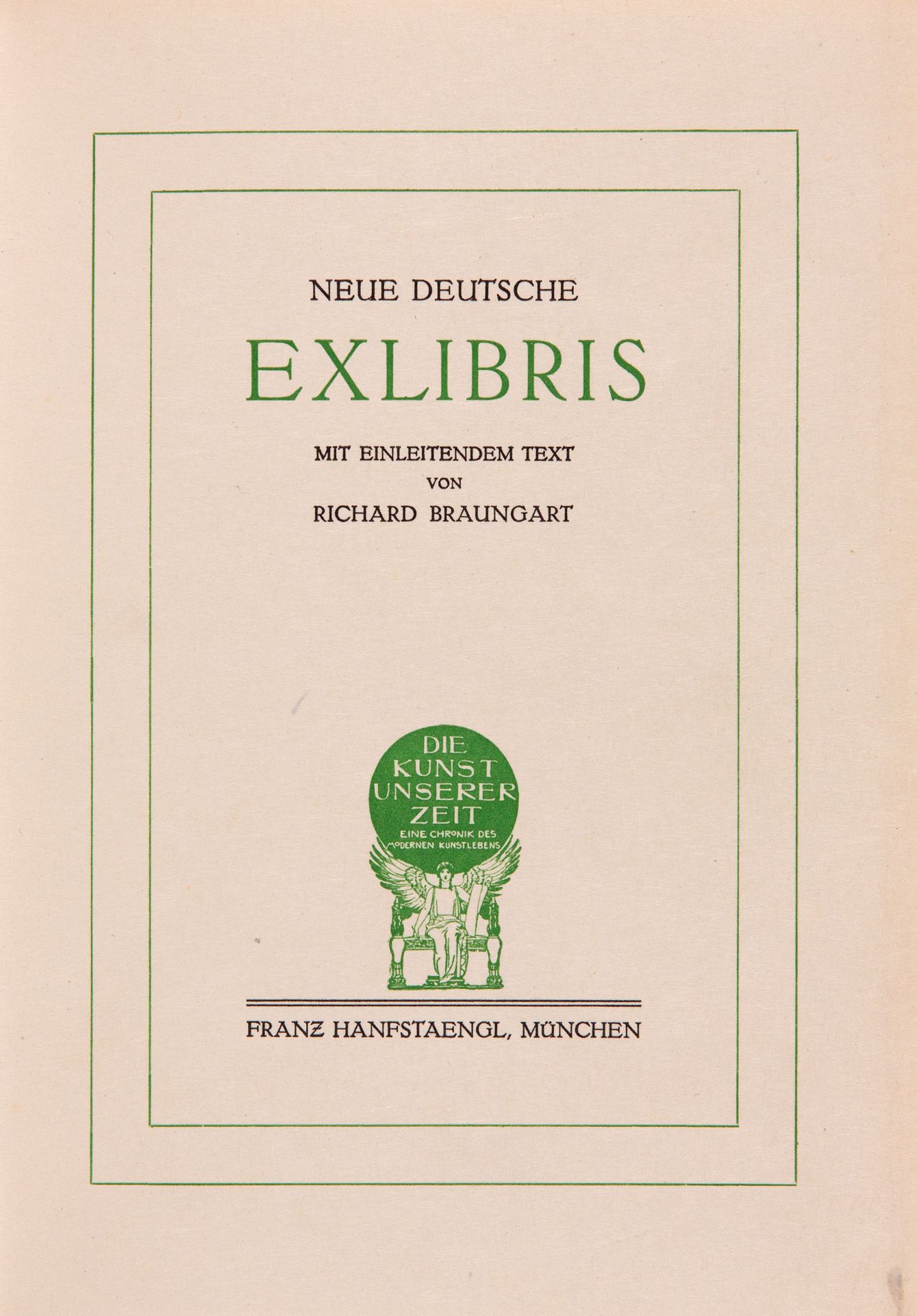 R. Braungart, Neue Deutsche Exlibris. München 1913. - Ex. 48/50, Sonderausg. auf Japan.
