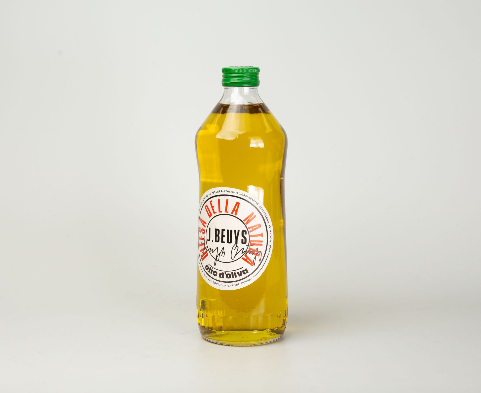 Joseph Beuys, Ölflasche 1984. Flasche Olivenöl.
