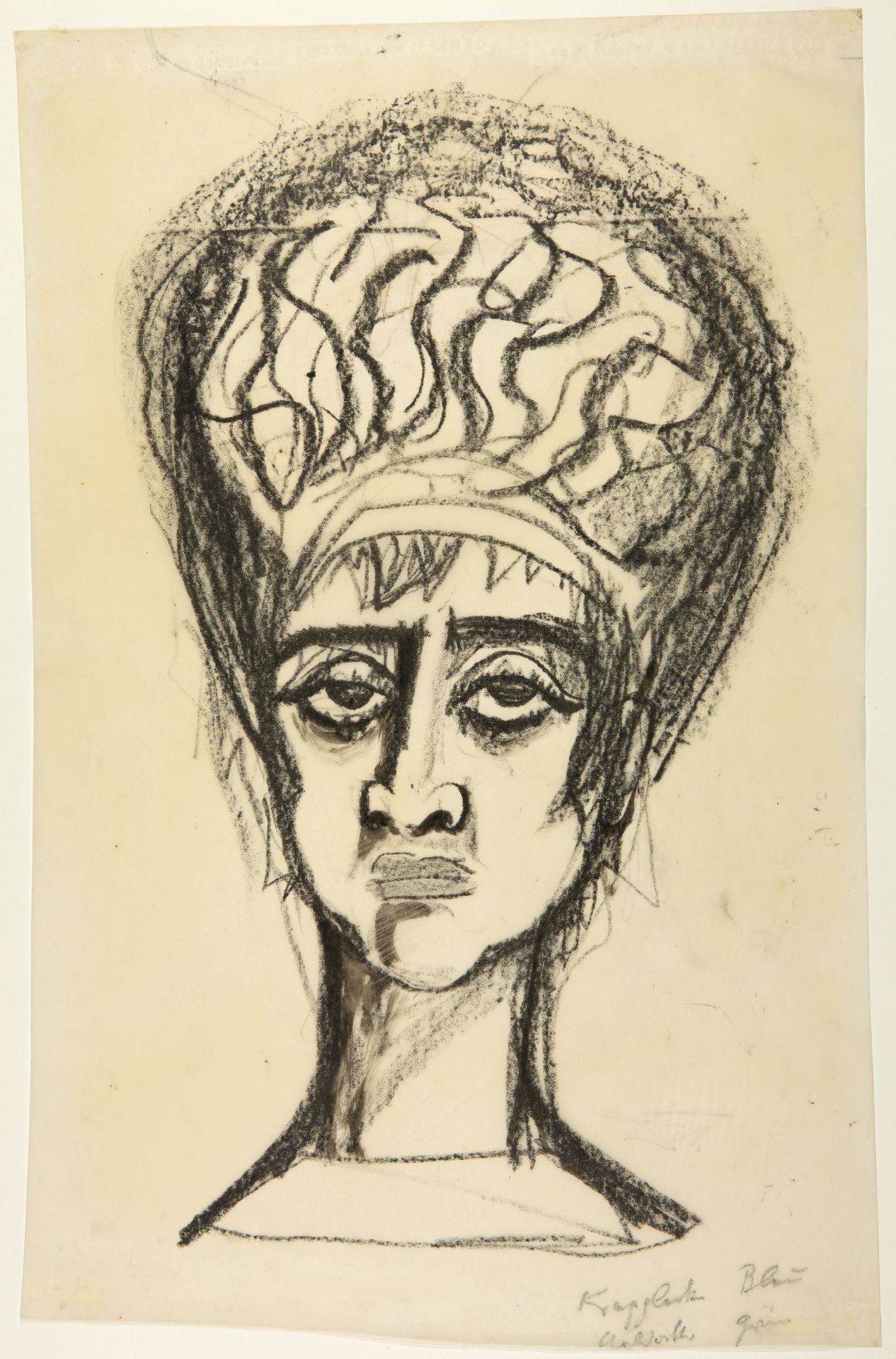 Otto Dix. Römerin. 1962. Kreide und Pinsel in schwarzer Lithotusche. Lorenz. SW 5.7.14.