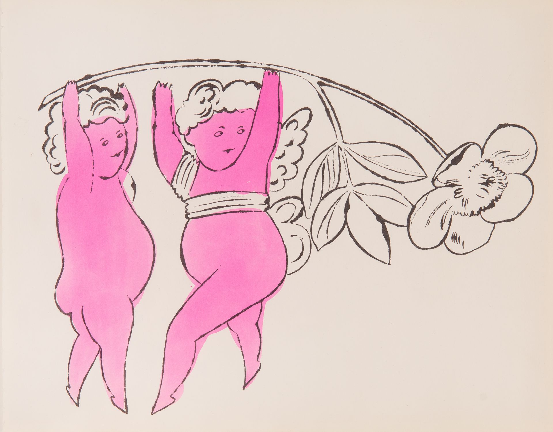 Andy Warhol. Aus: In the Bottom of My Garden. Um 1956. Offsetlithographie, aquarelliert.