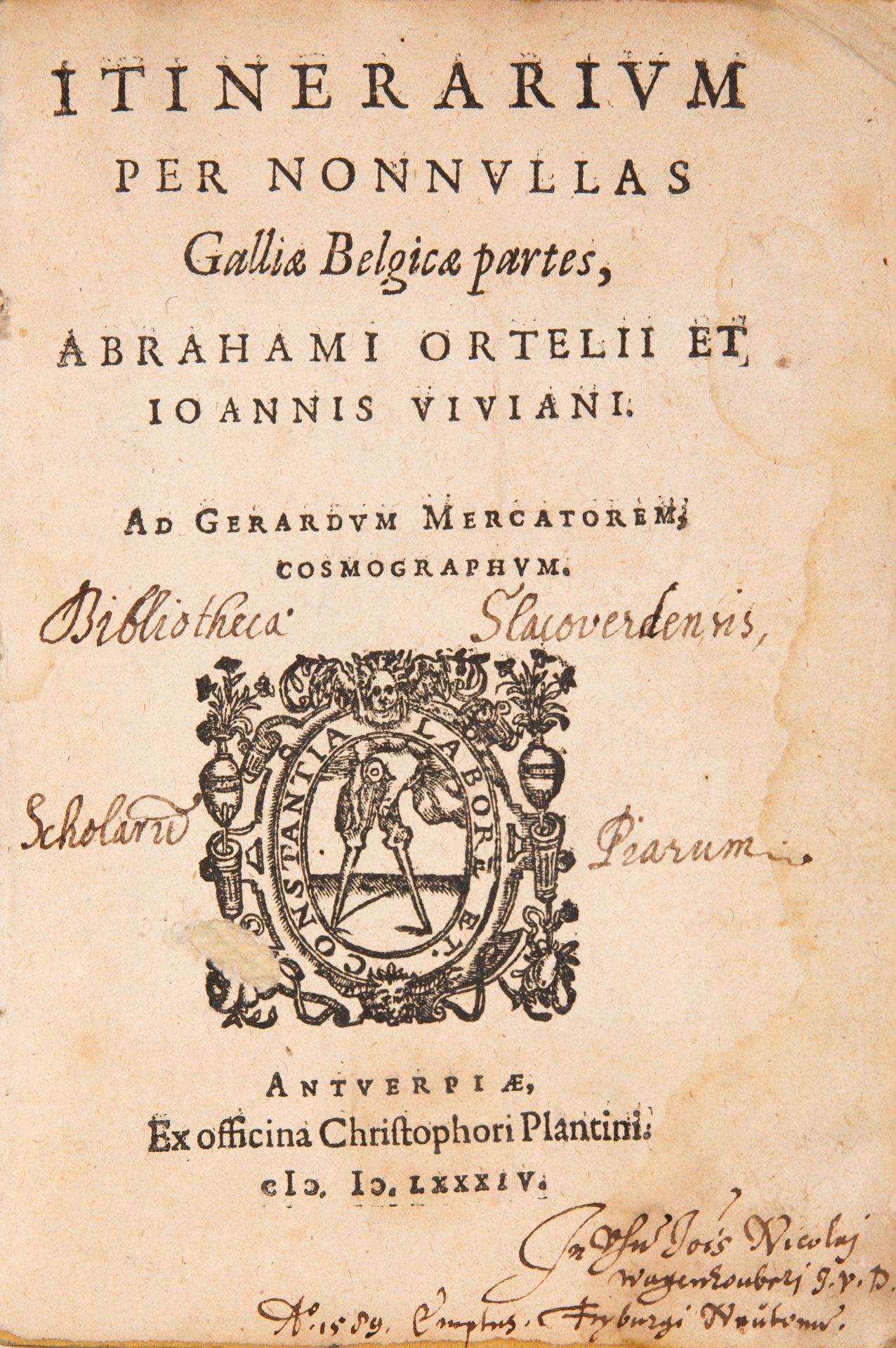 Belgien.- Sammelband mit 3 Reiseführern. Antwerpen: C. Plantin 1584.