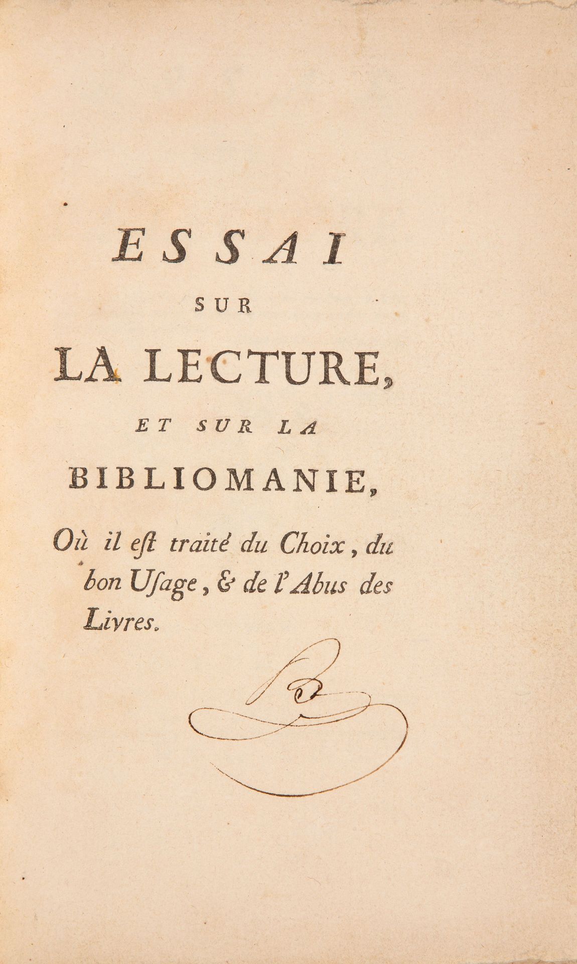 L. Bollioud de Mermet, Essai sur la lecture, et sur la bibliomanie. 2 Bde. Lyon 1765.