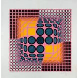 Victor Vasarely. Jenge. Um 1980. Farbserigraphie. Signiert. Ex. 118/300.