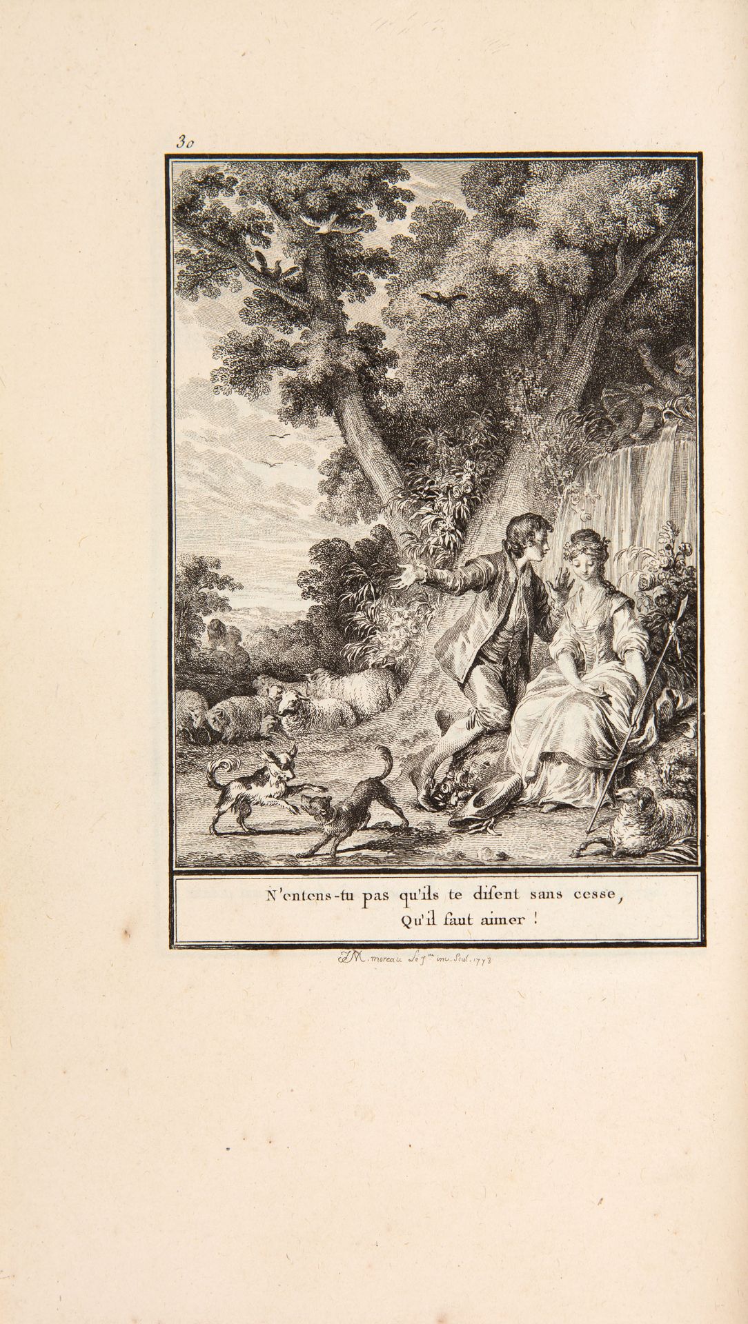 J. B. de Laborde, Choix des chansons mises en musique. 4 Bde. Paris 1773. - Bild 2 aus 5