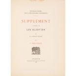 G. Berghman, Supplément sur les Elzevier. Stockholm 1897. Ex. 10/50