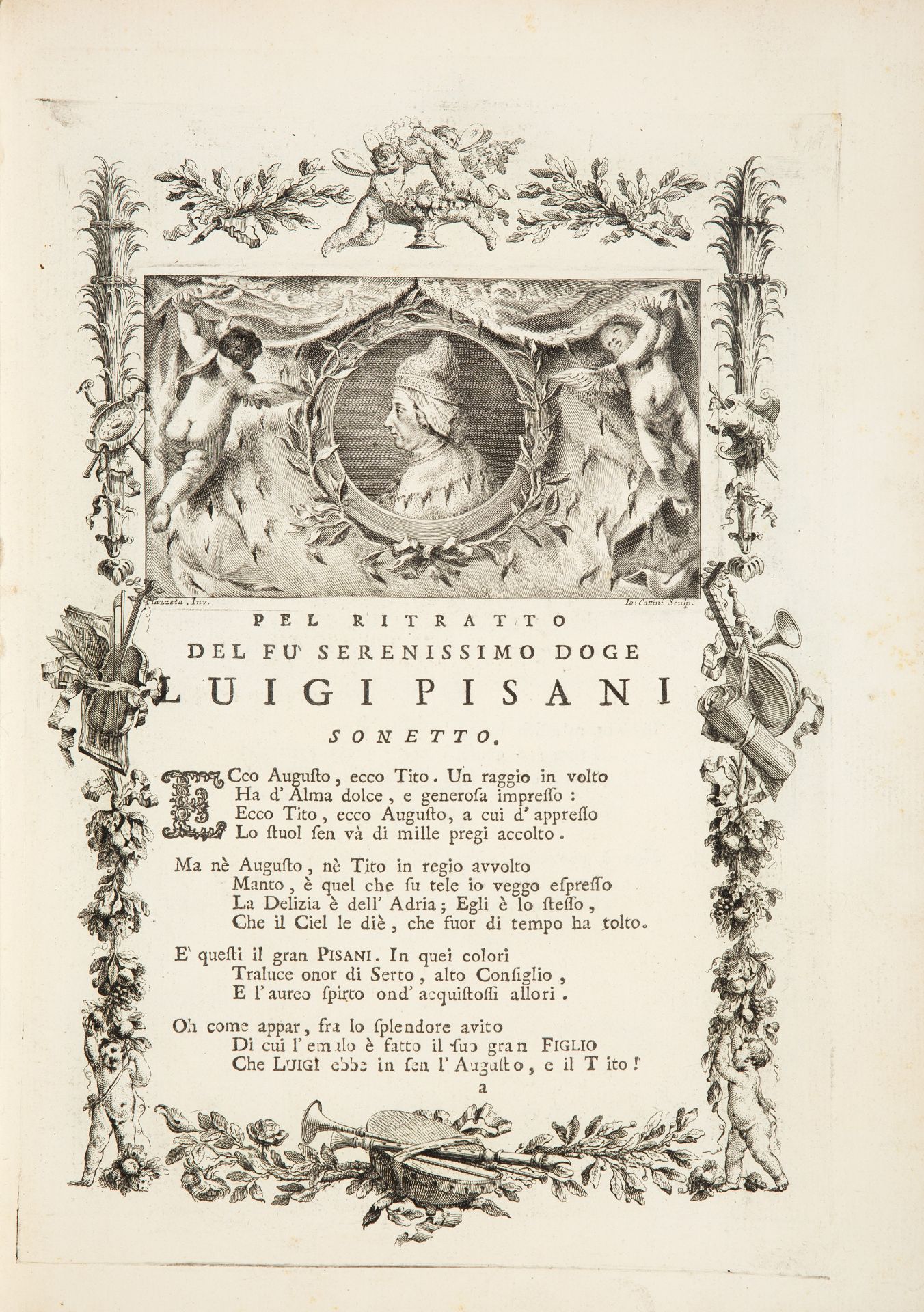 Rime e versi... Cav. Luigi Pisani. Venedig 1753. - Bild 3 aus 3