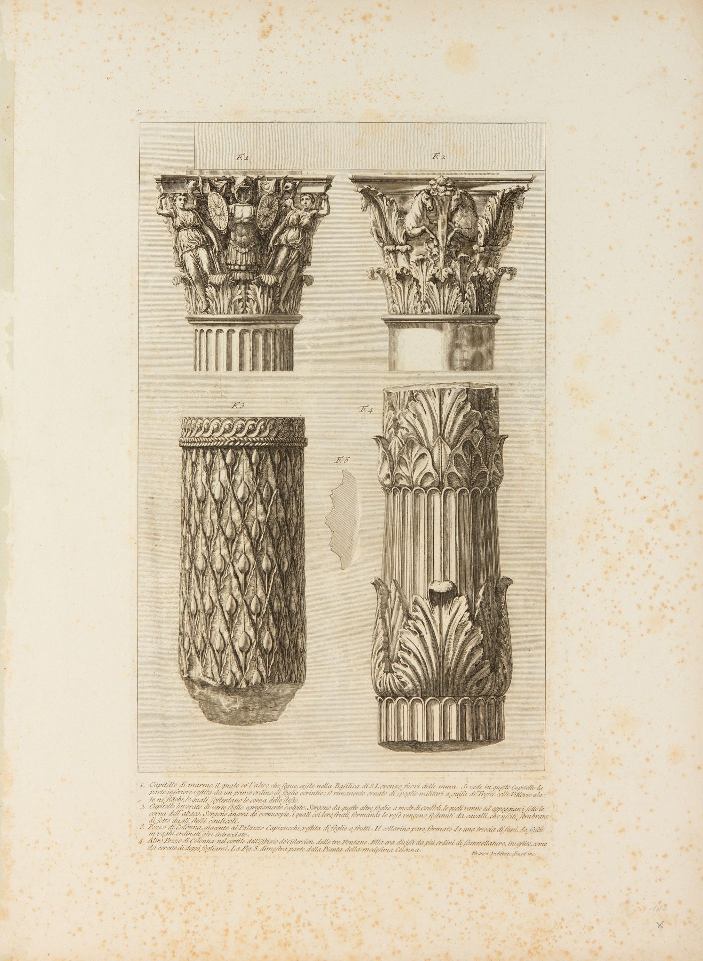 Giovanni Battista Piranesi. Trofei di Ottaviana Augusto. 1780. 15 Blatt Radierungen. Wilton-Ely 169, - Bild 2 aus 15