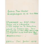 H. Szeemann / R. Iseli, Stockhorn. Bern 1969. Ex. 6/50. sign. und num.