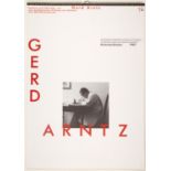 Gerd Arntz. Lehrbilder (Leerprenten) 1931 - 38/76. 12 Holzschnitte. Je signiert. Ex. 67/100. Dazu: G