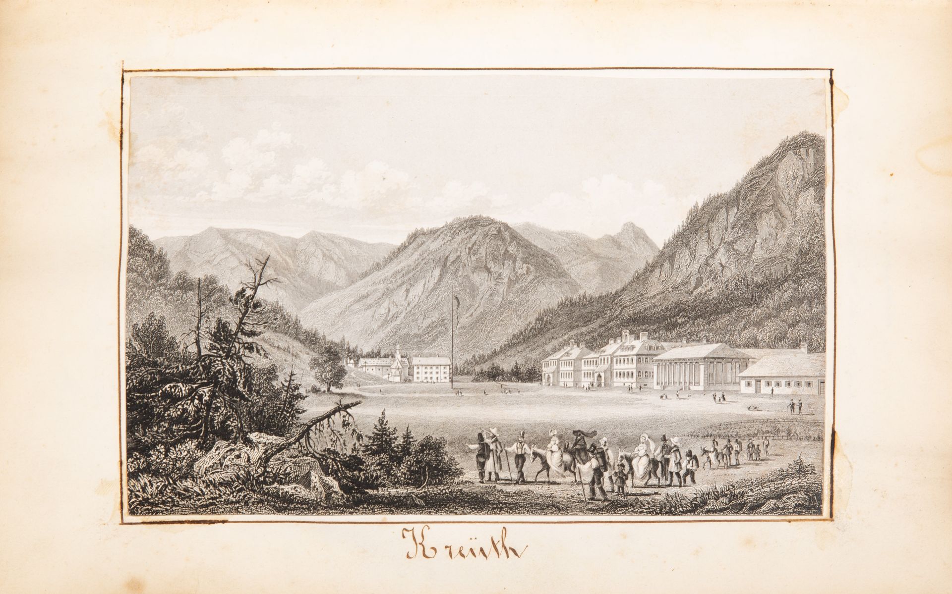 Souvenirs de voyages 1854. Privates Sammelalbum mit Ansichten und Reiseandenken.