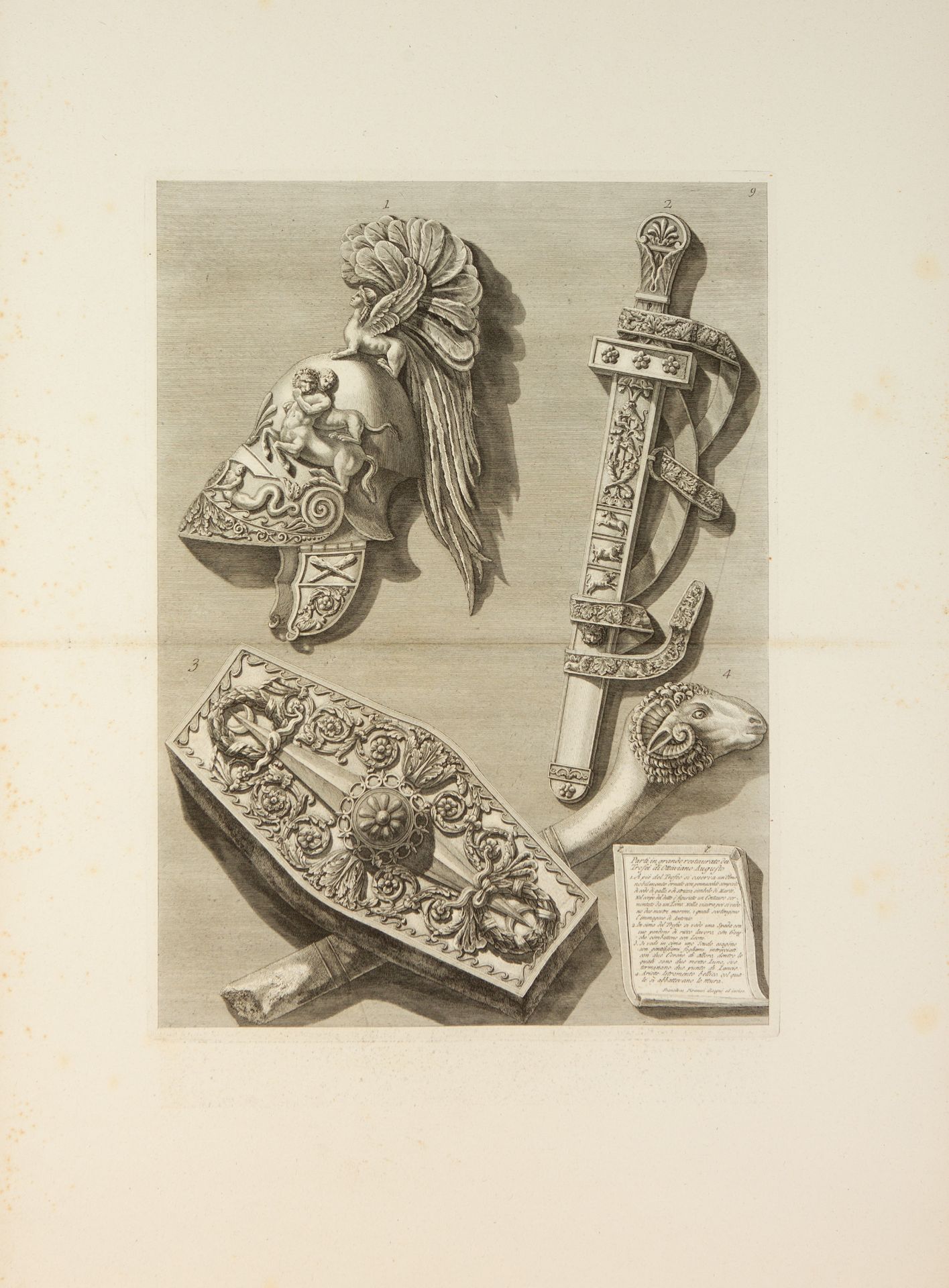 Giovanni Battista Piranesi. Trofei di Ottaviana Augusto. 1780. 15 Blatt Radierungen. Wilton-Ely 169, - Bild 12 aus 15